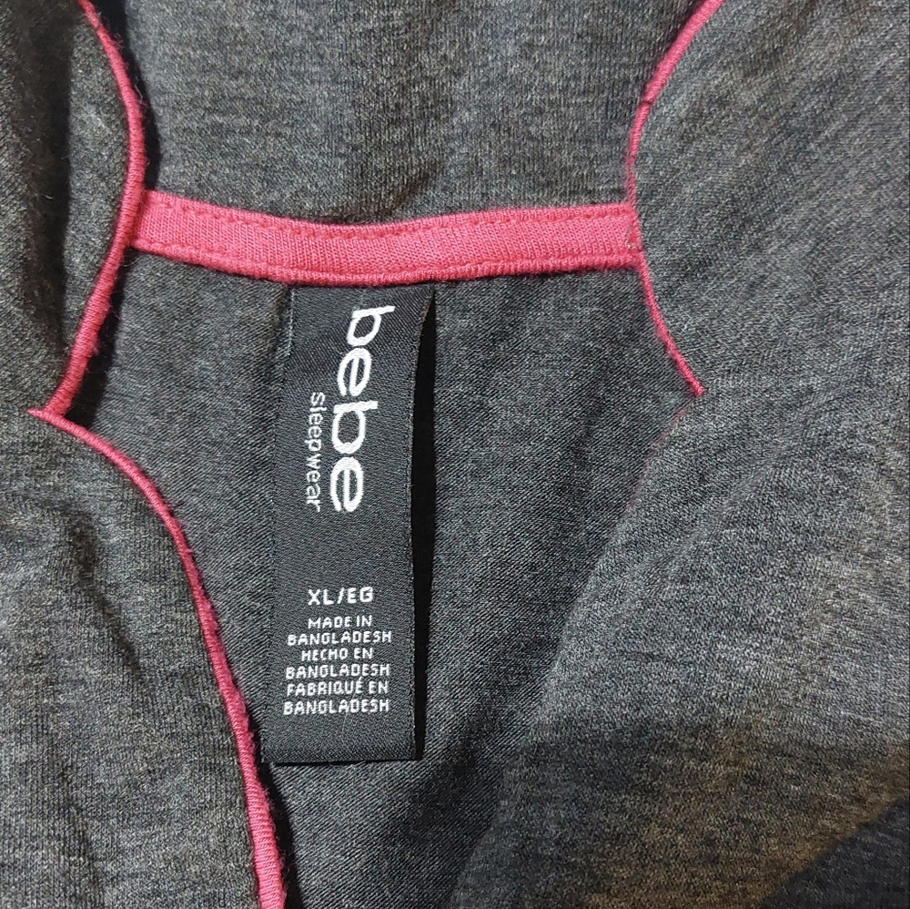 Bebe PJ Top Sz XL Soft Jersey Cotton - Picture 3 of 3